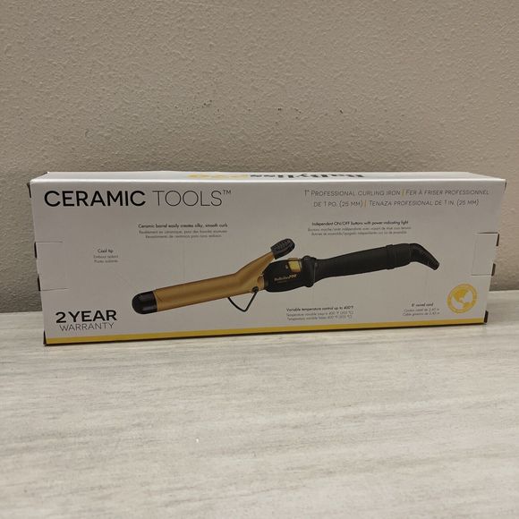 Babyliss Pro CT100SN Ceramic Tools 1” Inch Professional Curling Iron NEW IN BOX! - Picture 3 of 6